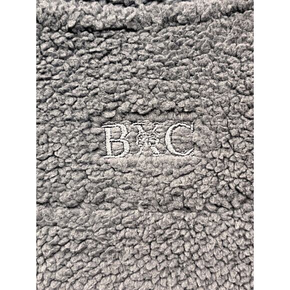 Western Illinois Sherpa Pullover Womens Medium Gray 1/4 zip Boxercraft Pocket - Picture 9 of 11